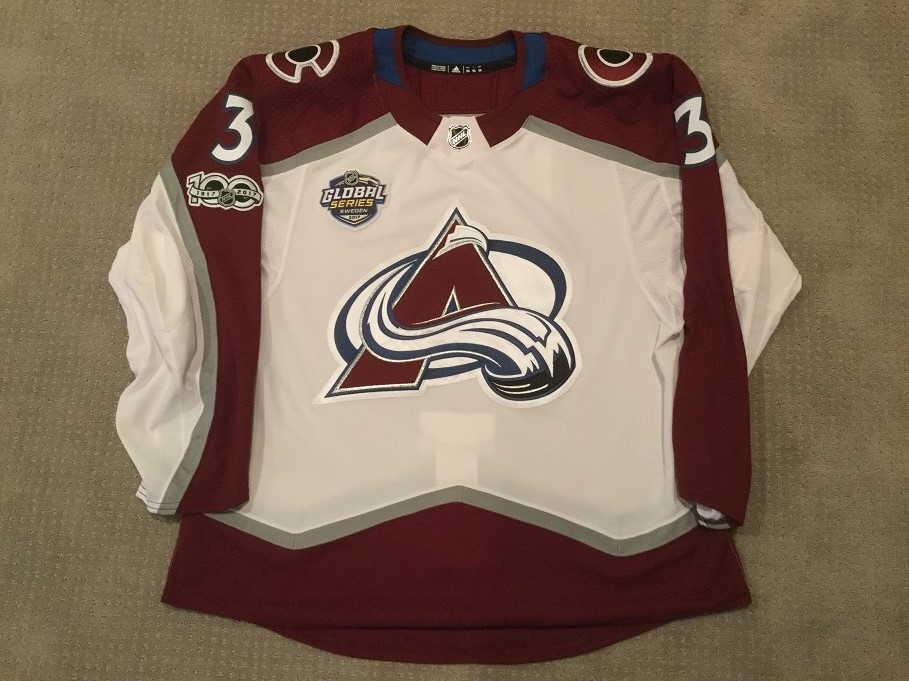 Stephane Yelle 2001-02 Colorado Avalanche Game Worn Alternate Jersey Set 2